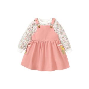 Little maven children's strap dress European and American girls' dress autumn new cute strap skirt