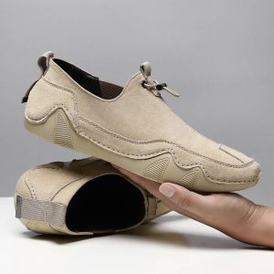 2023 cross-border hot style leather casual shoes men's shoes cover feet breathable lazy shoes leather shoes all-match shoes men's trendy sho