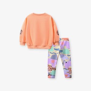 Little maven autumn girls sweater suit children's long-sleeved cotton suit European and American cute girl pants set