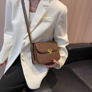 High-end bag women's 2023 new spring fashion simple retro shoulder bag all-match explosive crossbody small square bag