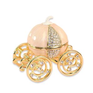 QIFU Small wholesale jewelry box enamel painting variety of styles metal jewelry box