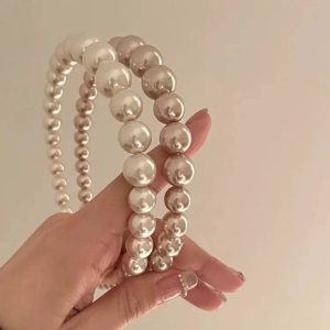 Retro Pearl Hair Band niche design headband gentle wind sweet hair band