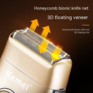Kemei shaver KM-3209 double-layer reciprocating bald artifact LCD digital display USB electric shaver
