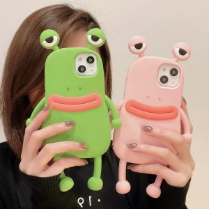 Sausage mouth frog for iphone phone case cartoon silicone soft shell protective case