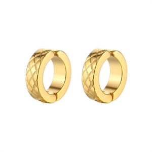 Cross-border ear clip without ear piercing earrings titanium steel fake earrings men's jewelry simple hypoallergenic earrings female ear bone cli