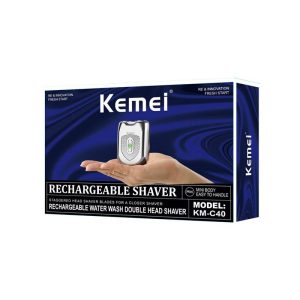 Kemei KM-C40 cross-border explosive metal electric shaver USB magnetic head mini portable shaver