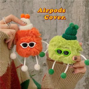 Cartoon plush doll Airpods case