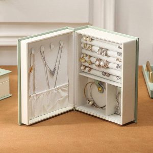 New Creative Magnetic Retro Jewelry Box Flip Book Earrings Stud and Rings Storage Multi-functional Jewelry Storage Box