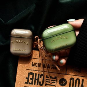 Alphabet Leather Strap AirPods2 Generation Apple Headphones Protective Case AirPods Pro3 Neck Couple Applicable