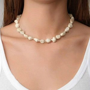 Irregular turquoise necklace