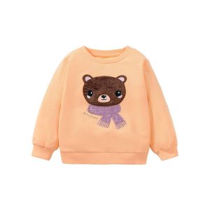Little maven girls long-sleeved sweater children's cartoon pullover sweater European and American autumn cute cotton top