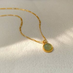 Geometric pendant necklace clavicle chain