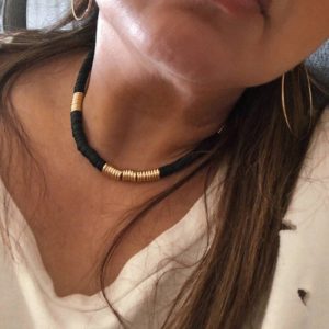 Handmade beach polymer clay necklace