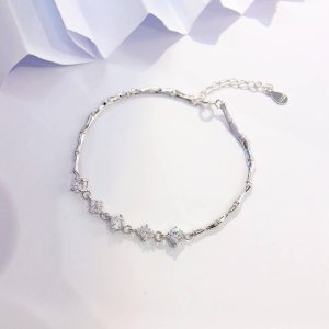 Imitation bamboo s925 sterling silver bracelet