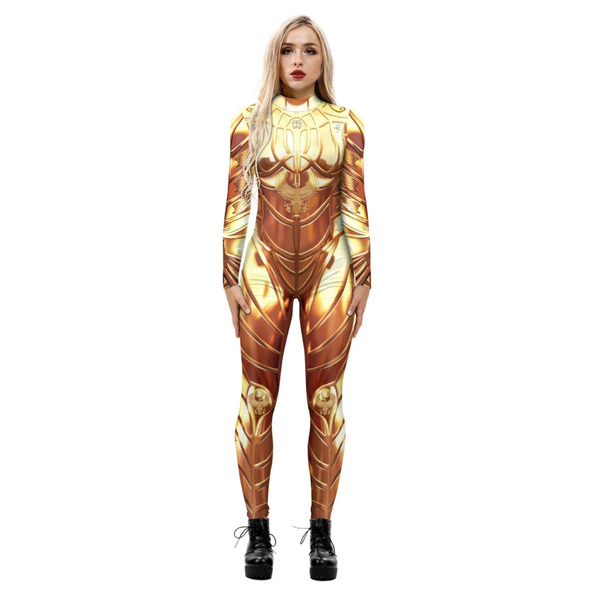 Fashion 3D printed costume with long sleeves
