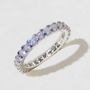 Stars for women's rings Group set with imitation zircon rings Light luxury fashion ring