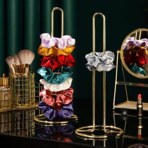 desktop gold metallic hair bands accessories display stand headband holder organizer
