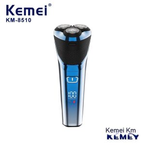 Kemei/KEMEI cross-border new electric razor stainless steel head fast charging LCD digital display men's razor