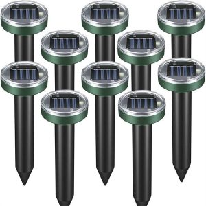 Amazon outdoor solar sonic mouse repellent square round snake repellent high-power farm hexagonal