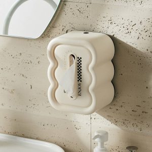 Household light luxury style wall-mounted tissue box bathroom kitchen living room creative spring press desktop paper box