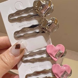 Wavy trim alloy hairpin hair ornament