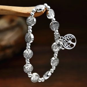 Silver bracelet with bells