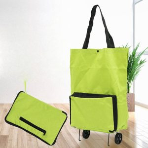 Folding shopping Trolley Bag with Wheels Grocery Tote Collapsible Handbag