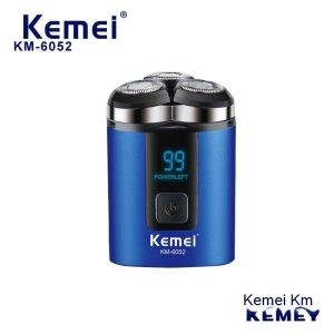 Kemei/KEMEI new three-blade razor LED LCD digital display whole body washable portable electric shaver