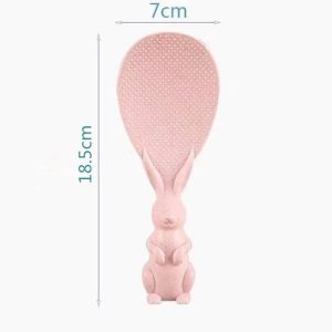 Cute cartoon standable rabbit wheat straw rice spoon