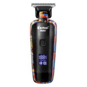 Kemei hair clipper KM-5090 fashion graffiti USB shaving hair clipper LED LCD digital display professional hair clipper