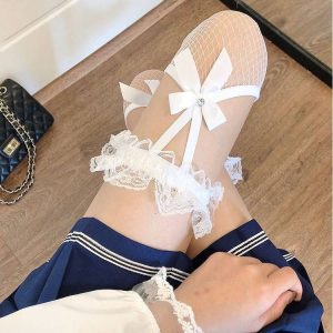 Lace suspenders thigh stockings over the knee socks long tube beautiful legs sexy European and American style wholesale net stockings female manufactu