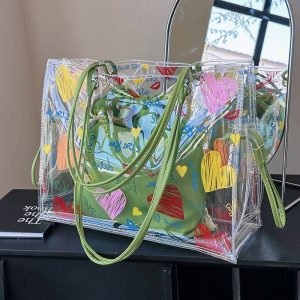 Niche foreign style large-capacity shoulder bag tide 2023 new summer popular mother-daughter bag all-match commuting jelly bag