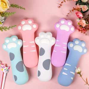 Stationery box fashionable cat claw silicone pencil pouch female cute personality quirky Japanese literary large capacity ins