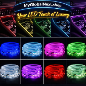 Car RGB Ambient LED Light Strip USB Fiber Optic Atmosphere Lamp Neon Interior Console Decoration Lights colorful 1/2/3/4/5M