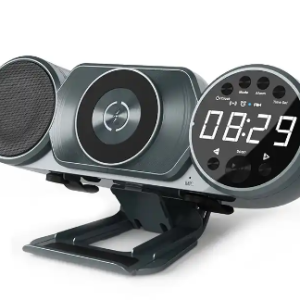 Multifunction Chargers Speaker Wireless Charger BT FM Radio TF AUX USB Hand Free Alarm Clock Night Light Charge