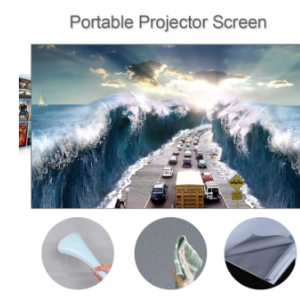 Portable Projector Screen Simple Curtain Anti-Light 60/70/80/100/120 Inches Projection Screens for Home Outdoor Office Projector