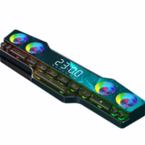 Led Light Bluetooth Speaker With Alarm Clock Temperature Sensor Display For PC Mechanical Keyboard Gaming Wireless Speaker New