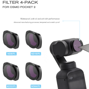 STARTRC 1108493 ND8PL+ND16PL+ND32PL+ND64PL Adjustable Filter 4-Piece Set for DJI OSMO Pocket 2