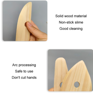 5 pieces/set Wooden skeleton knife Ceramic scraper Handmade tools