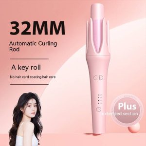 Electric rotating curling iron does not hurt hair