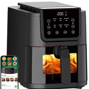 Chefree AFW01 Electric Oil-free Air Fryer with Visible Window Frying Pan Toast Bread Rack Airfryer for French Fries Touch Screen
