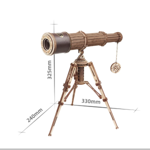 Robotime Rokr 1:1 DIY 314pcs Telescopic Monocular Telescope Wooden Model Building Kits Assembly Toy Gift for Children Adult