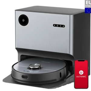 Ultenic MC1 Robot Vacuum Cleaner with Fully-Automatic Station, 5000Pa Suction, Dual-Rotating Mopping, Hot Air Drying, 3L Dustbag, 5200mAh Battery, Max