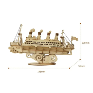 Robotime New 4 Kinds DIY Vintage Sailing Ship 3D Wooden Puzzle Game Assembly Boat Toy Gift for Children Teens Adult TG