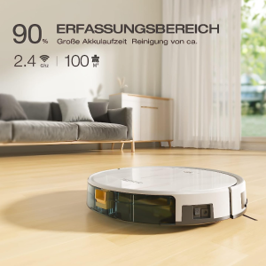 Tesvor Robot Vacuum Cleaner with Mop Function, M2 Vacuum Cleaner Robot, 6000 Pa Strong Suction Power Robot Vacuum Cleaner, Self-Charging, WiFi, 5200 m