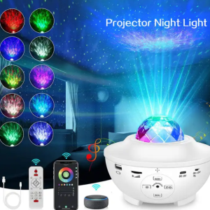 2.0 Wifi projector light Starry auto lighting system for Bedroom with Tuya APP Control star projector light White