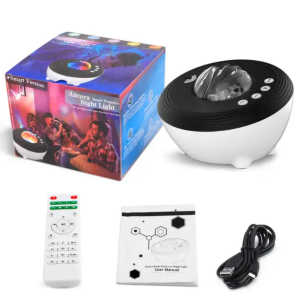 Bolong Aurora Galaxy Projector holiday lighting, LED Music table lamps Laser RGBW Projector night lights to help sleeping