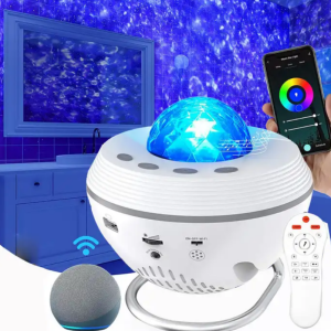projector lamp kids with music,room galaxy light projector for bedroom  WHITE