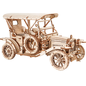 Robotime Rokr 3D Wooden Puzzle MC801 Vintage Car for Kids Adults Easy Assemble Toys Chinldren Gifts Building Block Kits Dropship