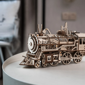 Robotime 4 Kinds DIY Laser Cutting 3D Mechanical Model Wooden Model Building Block Kits Assembly Toy Gift for Children Adult